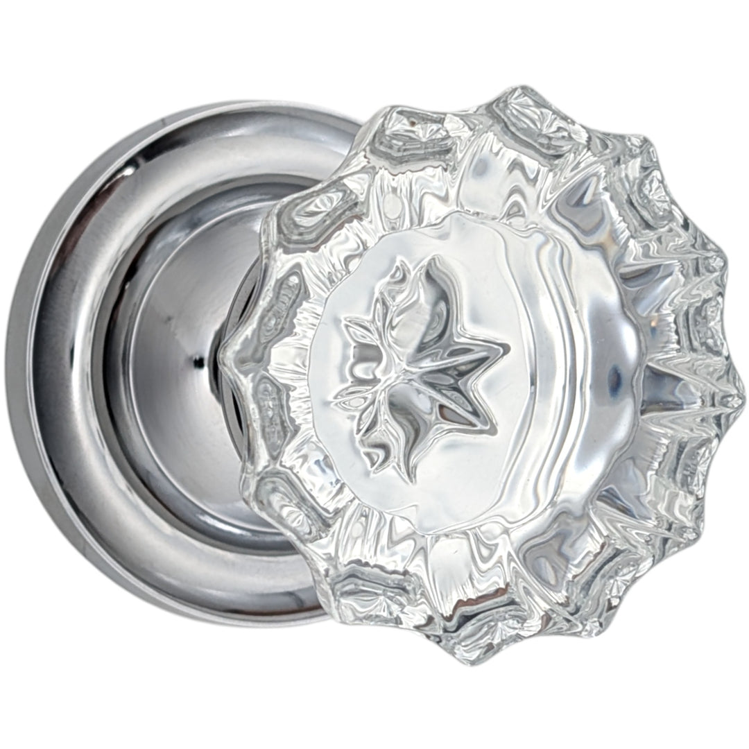 ##Antique Hardware## Magnifique™ Classic Door Set with Crystal Fluted Knobs (Several Finishes Available)