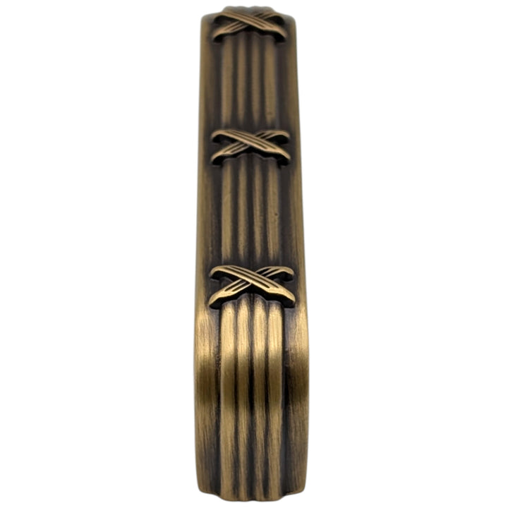 ##Antique Hardware## 3 1/2 inch Overall (3 inch C-C) Ribbon & Reed Trellis Cabinet Pull (Several Finishes Available)