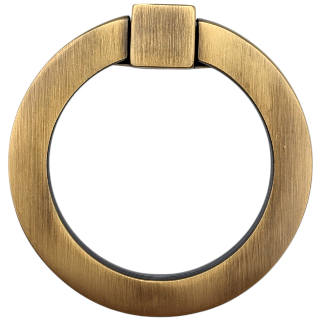 ##Antique Hardware## 3 Inch Mission Style Solid Brass Drawer Ring Pull (Several Finishes Available)