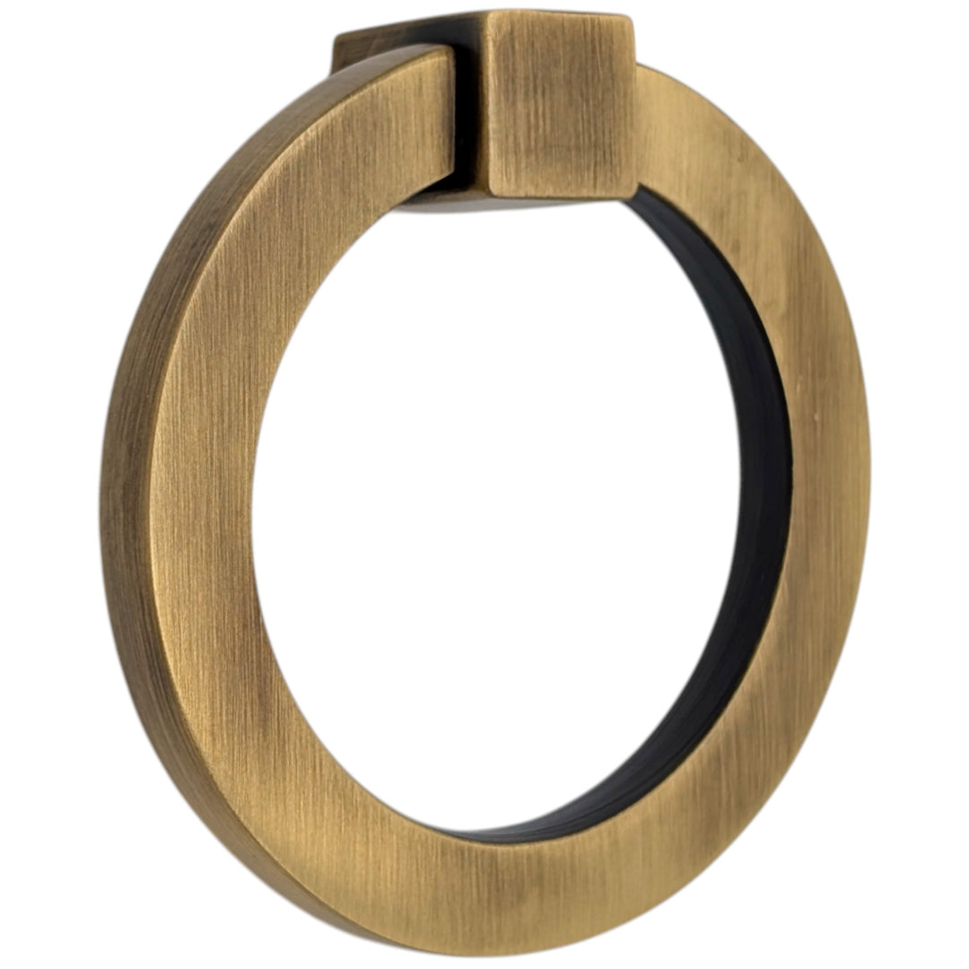##Antique Hardware## 3 Inch Mission Style Solid Brass Drawer Ring Pull (Several Finishes Available)