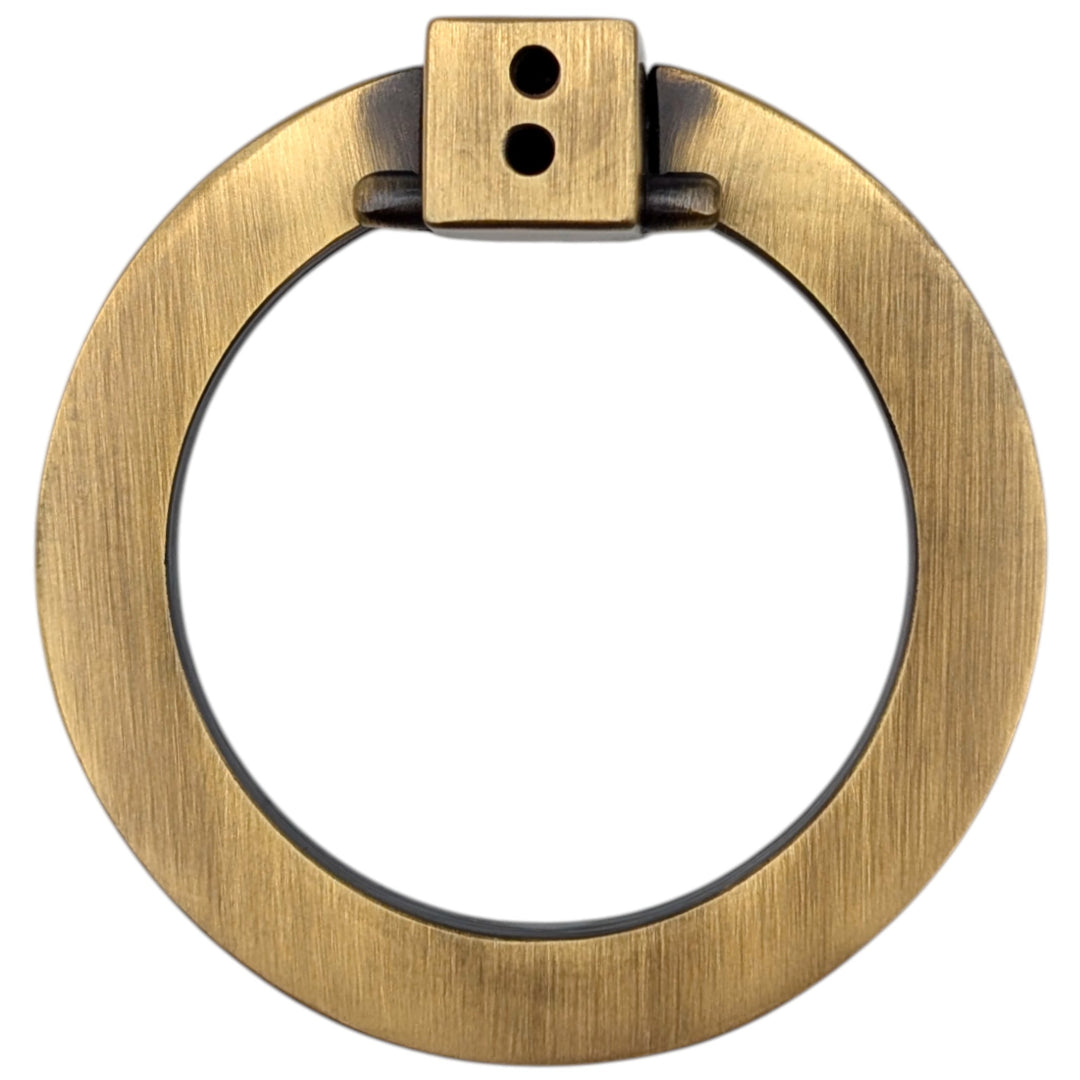##Antique Hardware## 3 Inch Mission Style Solid Brass Drawer Ring Pull (Several Finishes Available)