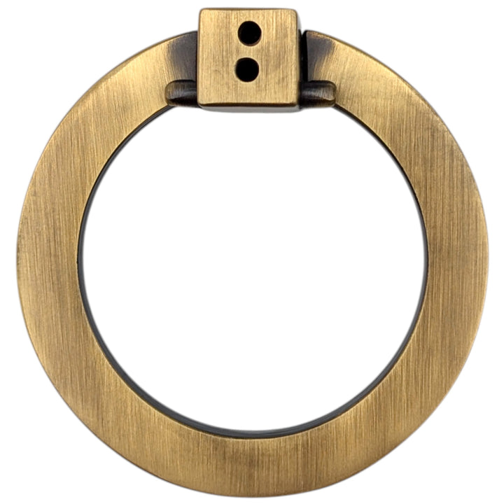 ##Antique Hardware## 3 Inch Mission Style Solid Brass Drawer Ring Pull (Several Finishes Available)