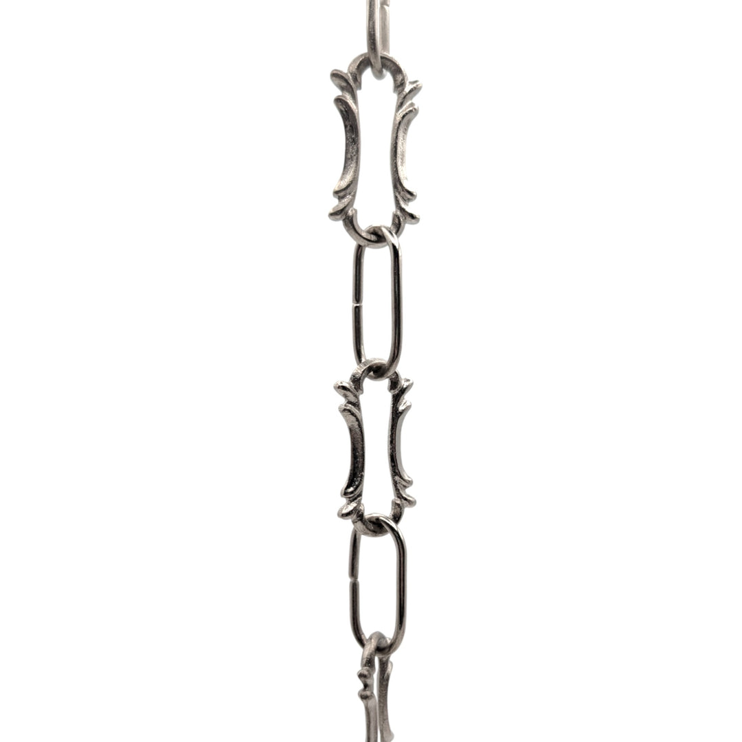 Solid Brass Fancy Link Chain (Several Finishes Available)