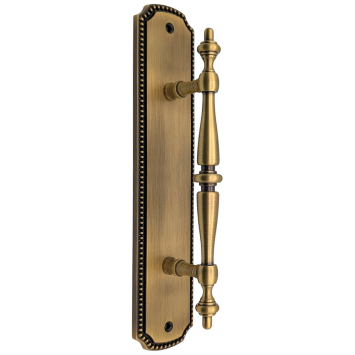 11 1/2 Inch Solid Brass Beaded Door Pull (Several Finishes Available)