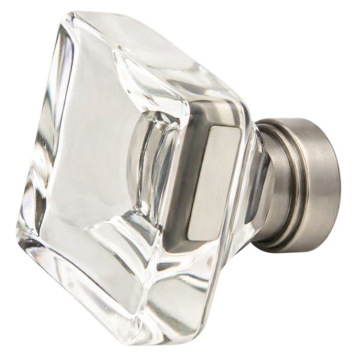 1 5/8 Inch Clear Crystal Glass Lido Cabinet & Furniture Knob