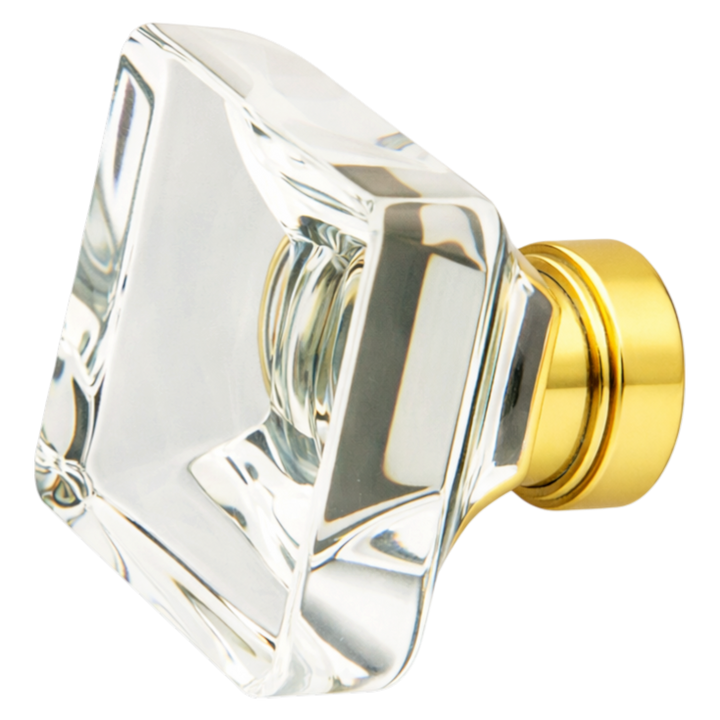 1 5/8 Inch Clear Crystal Glass Lido Cabinet & Furniture Knob