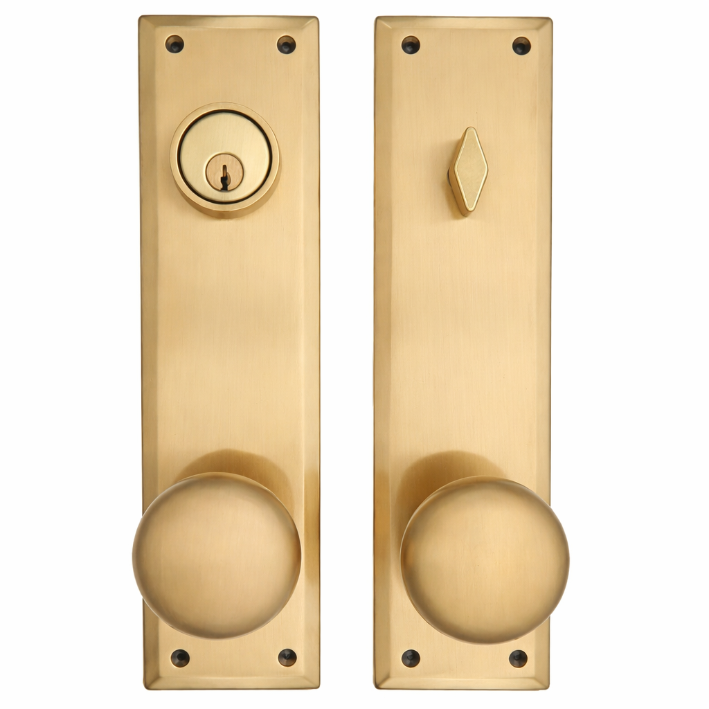 ##Antique Hardware## Quaker Style Single-Door Deadbolt Entryway Set (Several Finish Options)
