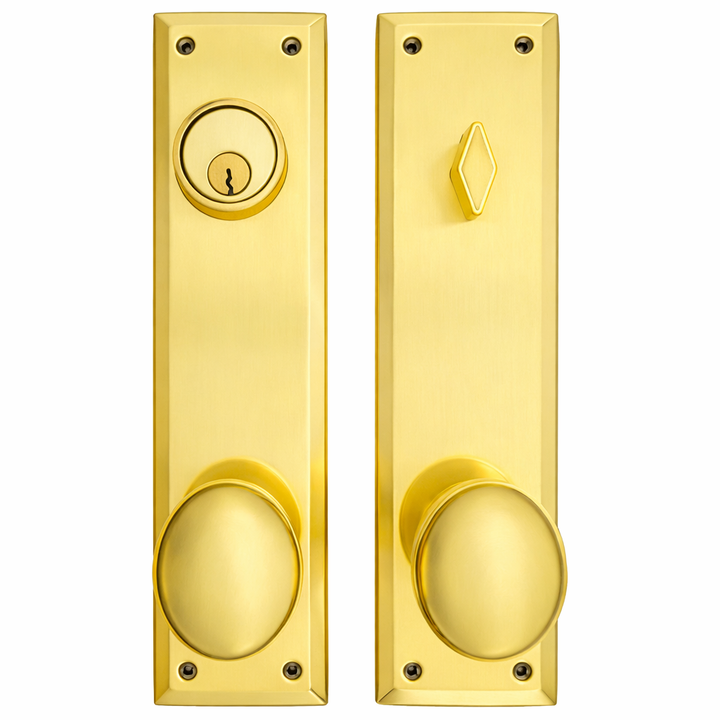 ##Antique Hardware## Quaker Style Single-Door Deadbolt Entryway Set (Several Finish Options)