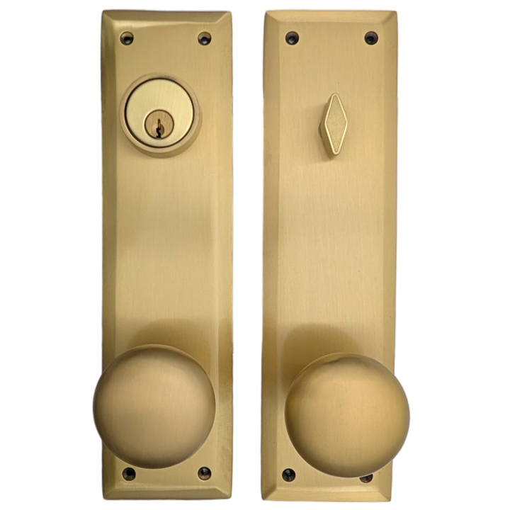 ##Antique Hardware## Quaker Style Single-Door Deadbolt Entryway Set (Several Finish Options)