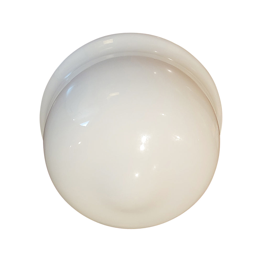 ##Antique Hardware## 12 Inch Traditional Schoolhouse Milk Glass Light Shade (6 Inch Fitter)