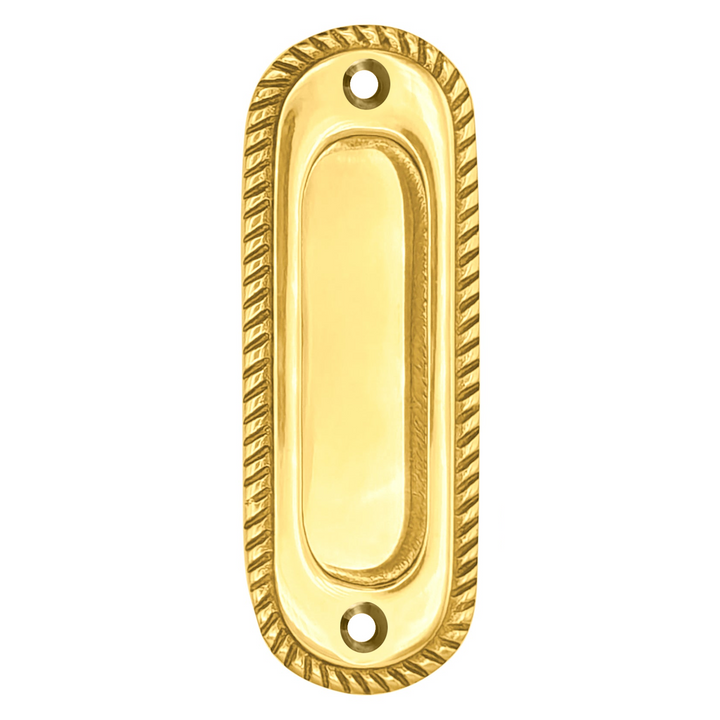 Georgian Rope Oval Pocket Door Pull (Several Finishes Available)