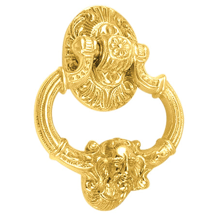 7 Inch (3 3/8 Inch c-c) Neptune Door Knocker in Solid Brass (Several Finishes Available)