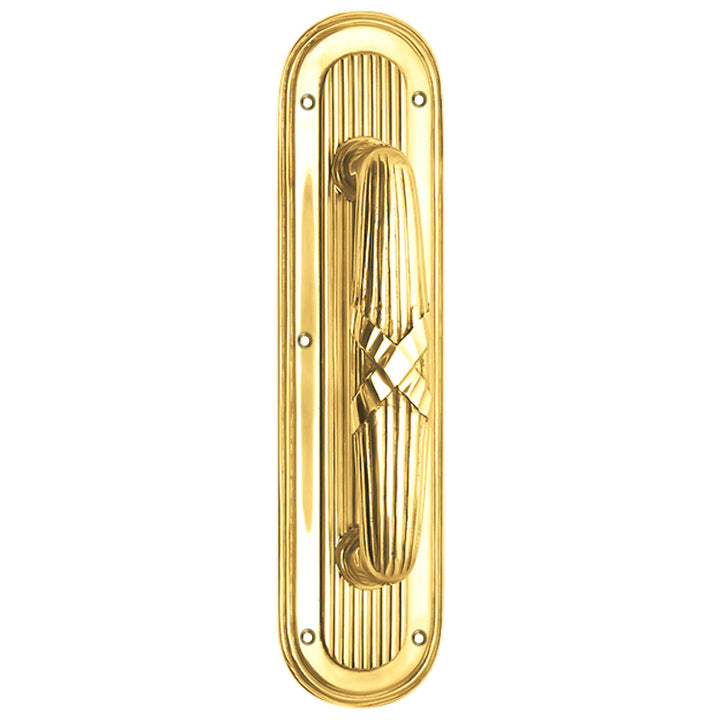 10 1/2 Inch Art Deco Style Door Pull and Plate