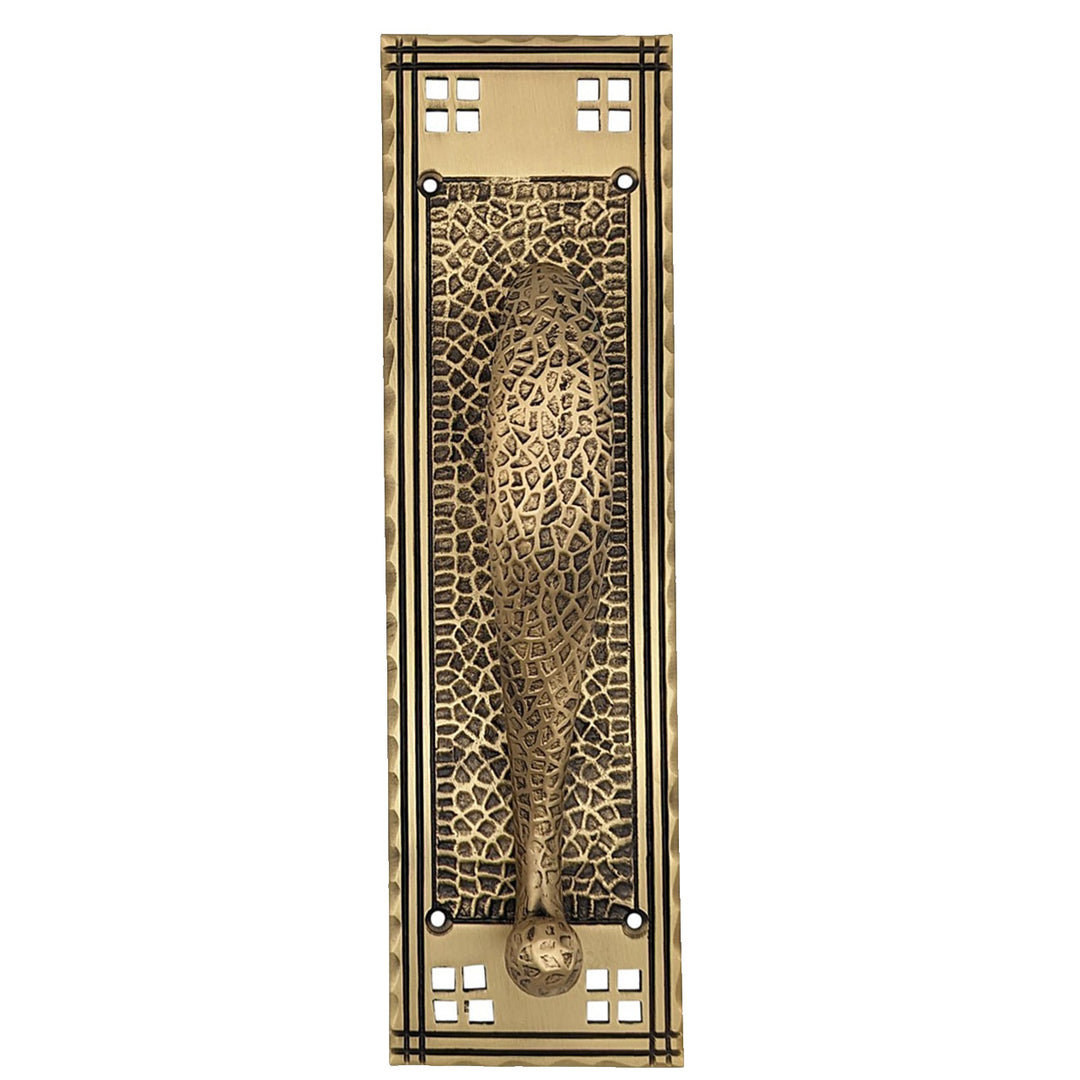 ##Antique Hardware## 12 Inch Arts & Crafts Style Door Pull & Plate (Several Finishes Available)