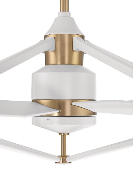 ##Antique Hardware## 24" The Reserve 32 in White/Satin Brass w/ White Blades