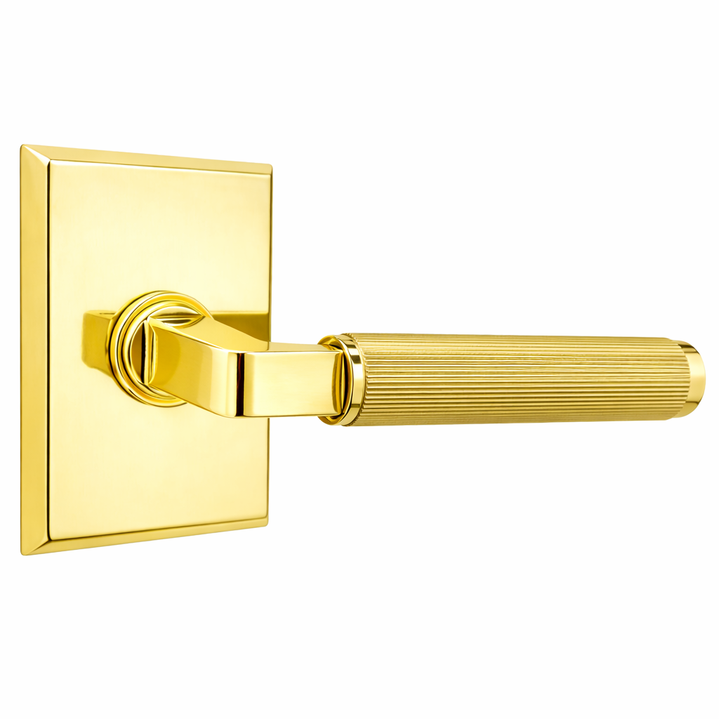 ##Antique Hardware## Magnifique® Rectangular Door Set with Modern Smooth Lever (Several Finishes Available)