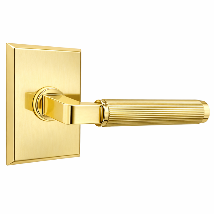 ##Antique Hardware## Magnifique® Rectangular Door Set with Modern Smooth Lever (Several Finishes Available)