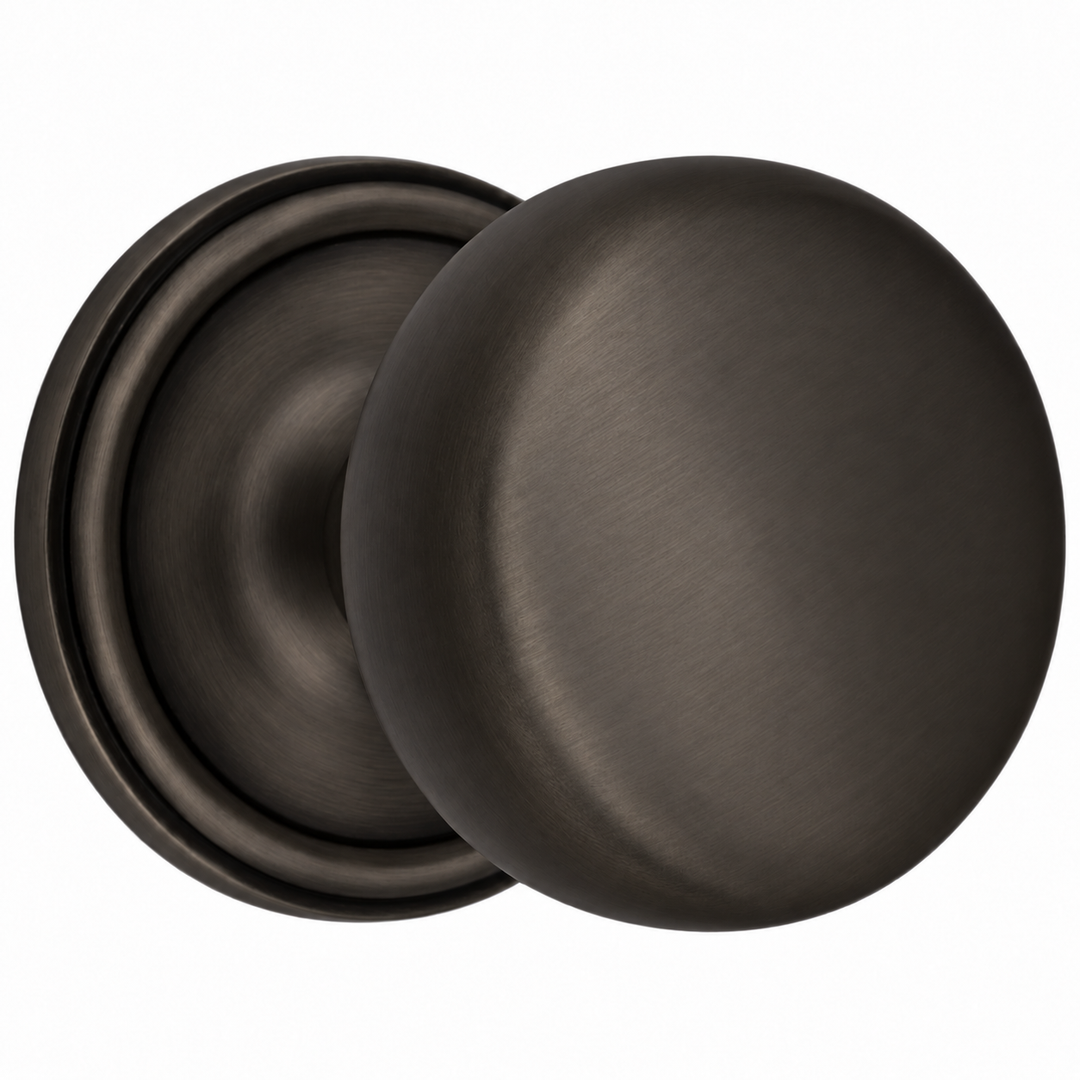 Traditional™ Rosette Door Set with Round Brass Door Knobs (Several Finishes Available)