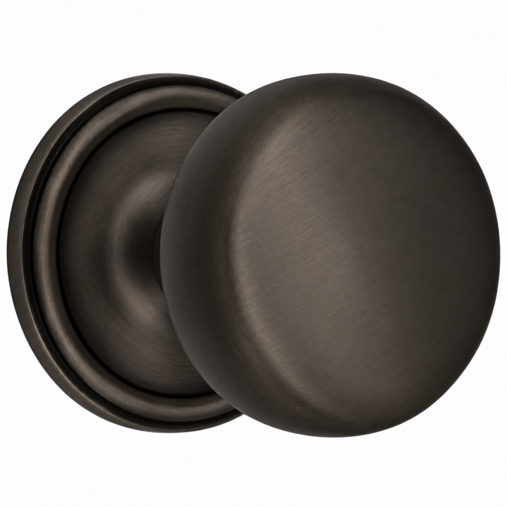 Traditional™ Rosette Door Set with Round Brass Door Knobs (Several Finishes Available)