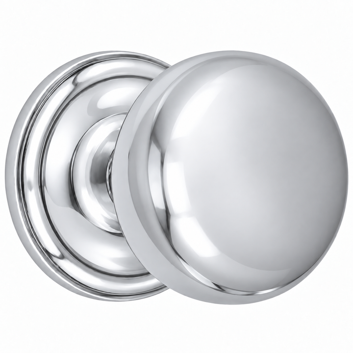 Traditional™ Rosette Door Set with Round Brass Door Knobs (Several Finishes Available)