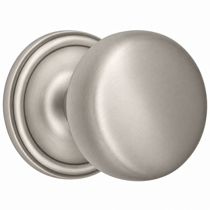 Traditional™ Rosette Door Set with Round Brass Door Knobs (Several Finishes Available)