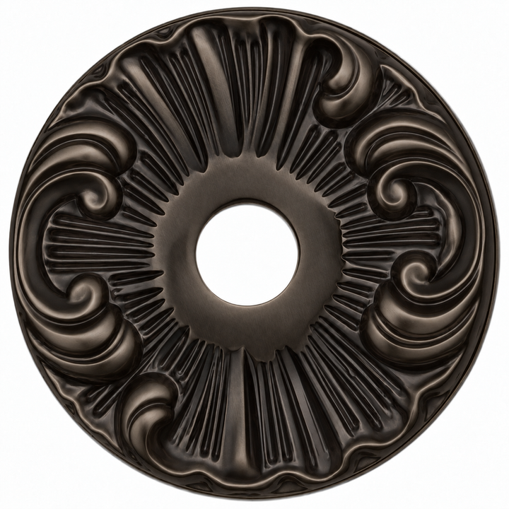 Romanesque Solid Brass Rosette Plates (Several Finishes Available)