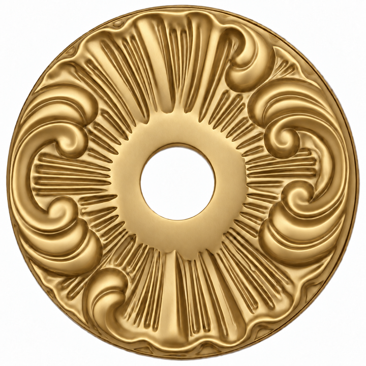 Romanesque Solid Brass Rosette Plates (Several Finishes Available)