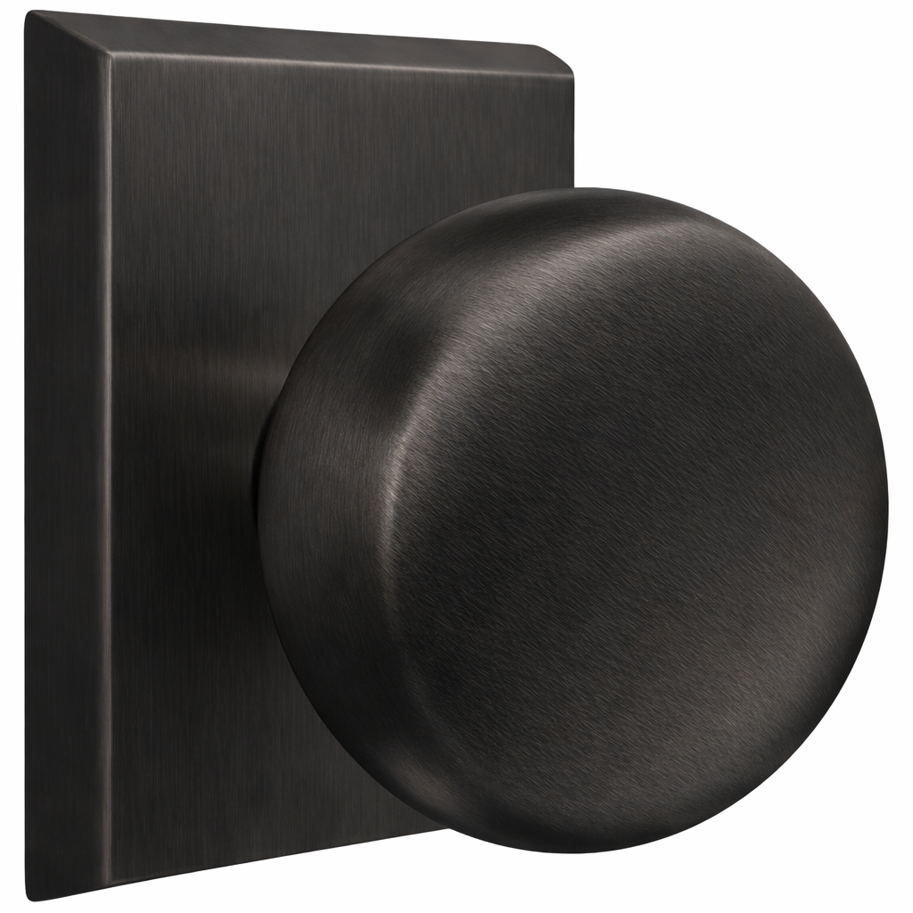 ##Antique Hardware## Magnifique® Rectangular Door Set with Brass Round Knobs (Several Finishes Available)