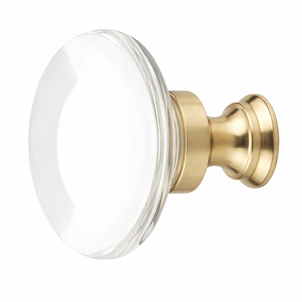 1 3/8 Inch Clear Crystal Glass Providence Cabinet & Furniture Knob