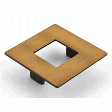 ##Antique Hardware## 3 1/2 Inch (2.50 Inch c-c) Finestrino Square Pull