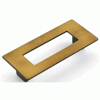 ##Antique Hardware## 4 5/8 Inch (3 3/4 Inch c-c) Finestrino Rectangle Pull