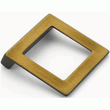##Antique Hardware## 2 1/4 Inch (1 1/4 Inch c-c) Finestrino Angled Square Pull
