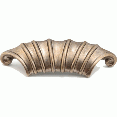 ##Antique Hardware## 4 1/2 Inch (2 Inch c-c) Symphony French Court Cup Pull