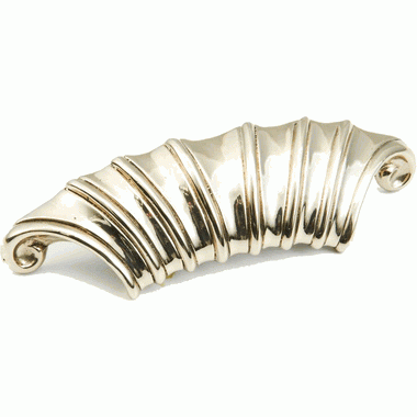 ##Antique Hardware## 4 1/2 Inch (2 Inch c-c) Symphony French Court Cup Pull
