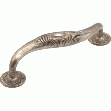 ##Antique Hardware## 1 1/8 Inch (5 Inch c-c) Sunburst Cabinet Pull