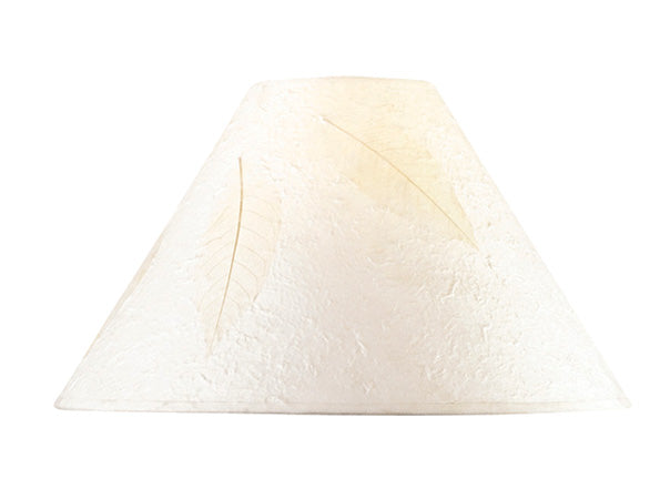 ##Antique Hardware## 10.5 Inch Tall Hardback Round Paper Shade with Leaf