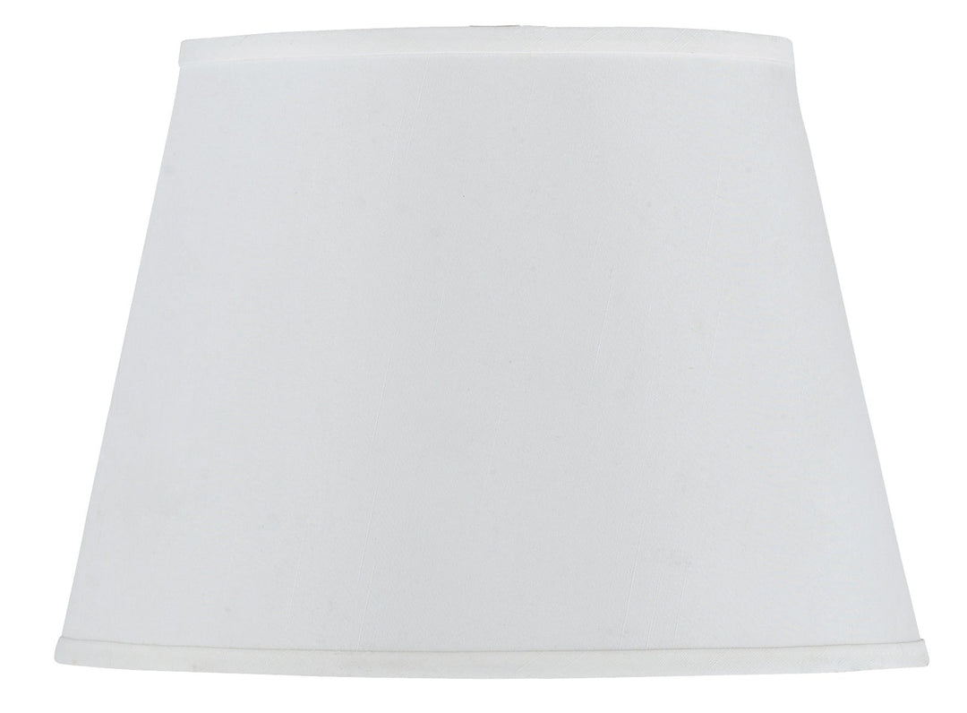 ##Antique Hardware## 11 Inch Tall Hardback White Faux Silk Shade