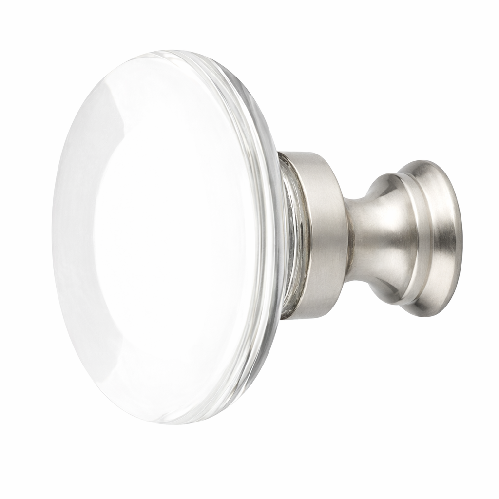 1 3/8 Inch Clear Crystal Glass Providence Cabinet & Furniture Knob