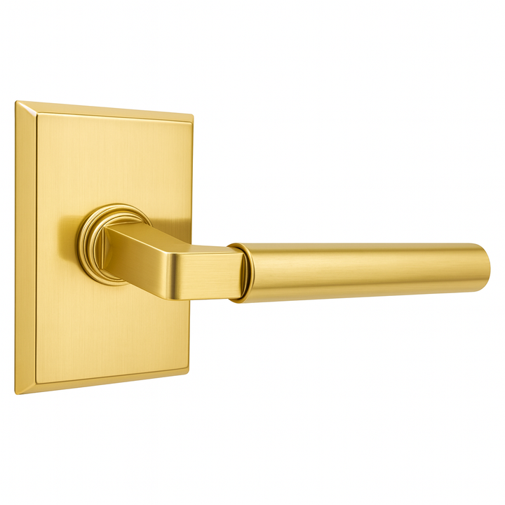 ##Antique Hardware## Magnifique® Rectangular Door Set with Modern Smooth Lever (Several Finishes Available)