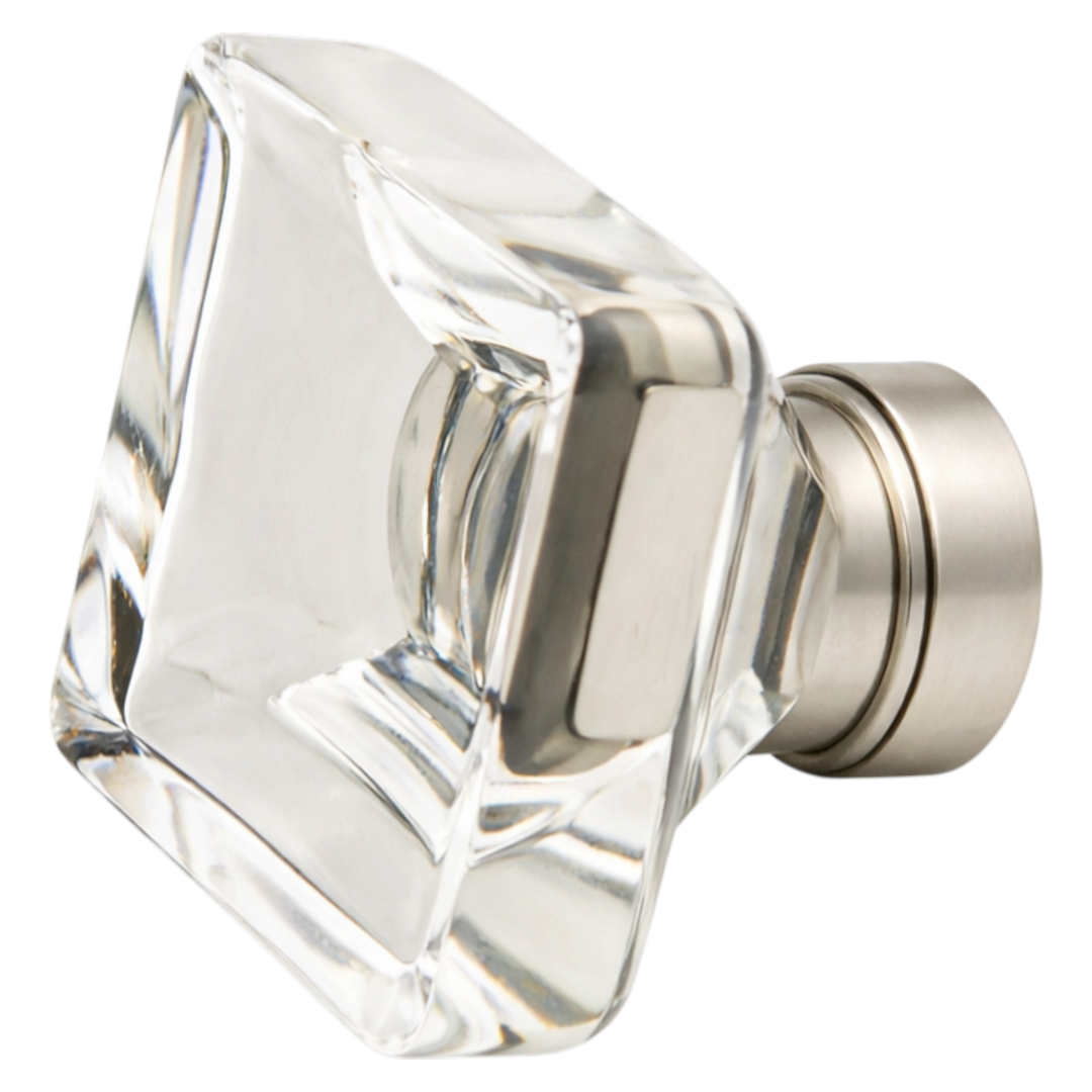 1 5/8 Inch Clear Crystal Glass Lido Cabinet & Furniture Knob