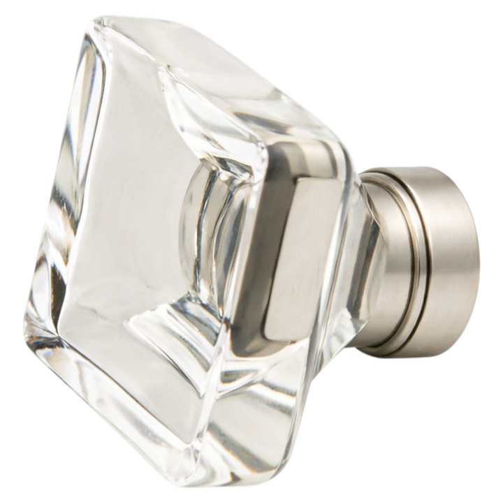 1 5/8 Inch Clear Crystal Glass Lido Cabinet & Furniture Knob