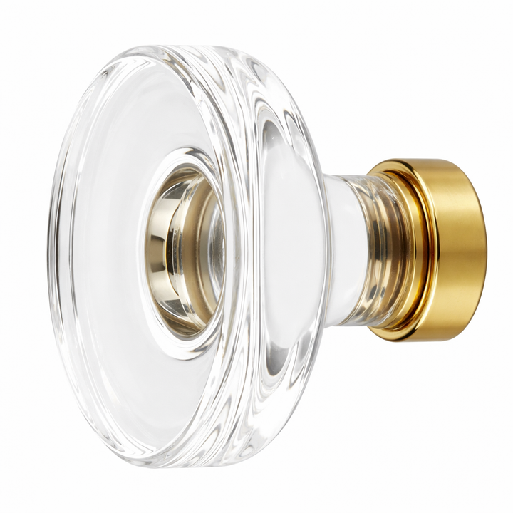 1 3/4 Inch Clear Crystal Glass Grayson Cabinet & Furniture Knob