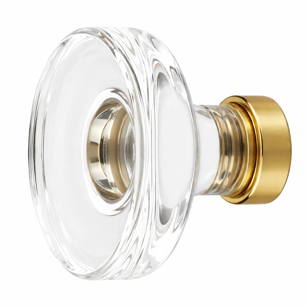 1 3/4 Inch Clear Crystal Glass Grayson Cabinet & Furniture Knob