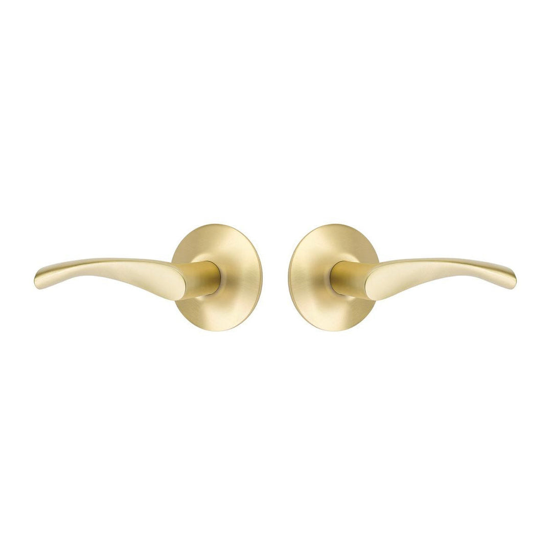##Antique Hardware## Emtek Solid Brass Triton Lever With Modern Rosette (Several Finish Options)