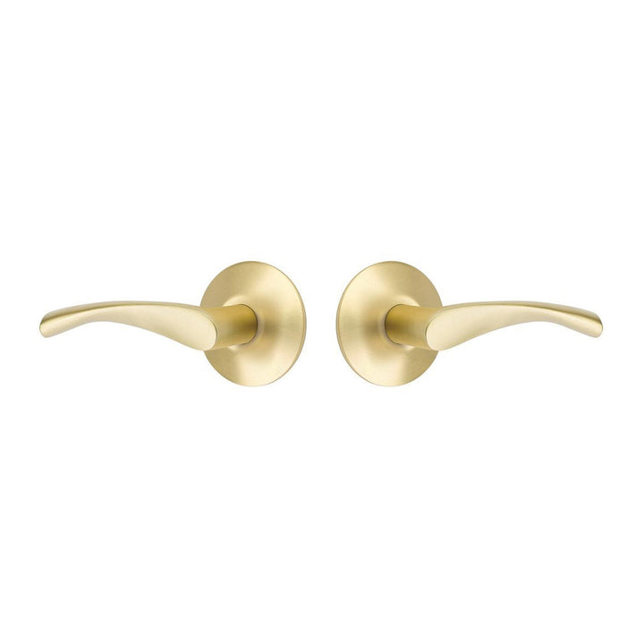 ##Antique Hardware## Emtek Solid Brass Triton Lever With Modern Rosette (Several Finish Options)