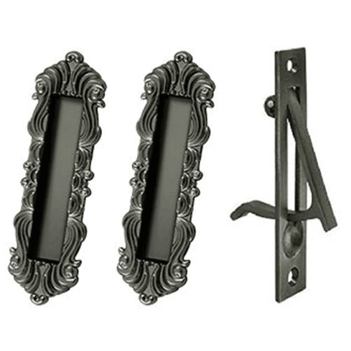 ##Antique Hardware## Victorian Style Heavy Duty Single Pocket Passage Style Door Set (Several Finishes Available)