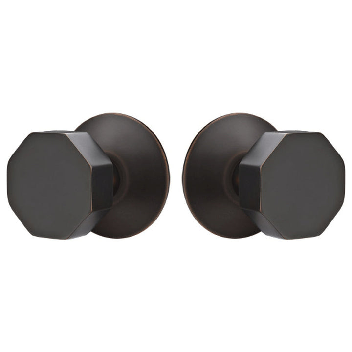 ##Antique Hardware## Solid Brass Octagon Door Knob Set With Modern Rosette (Several Finish Options)