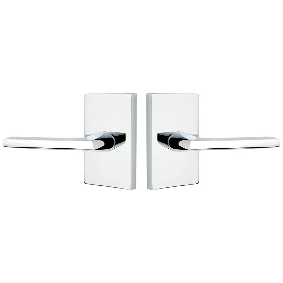 ##Antique Hardware## Emtek Solid Brass Helios Lever With Modern Rectangular Rosette (Several Finish Options)