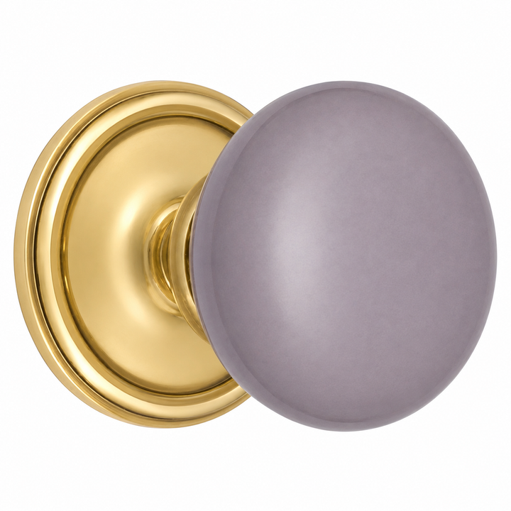 Traditional™ Rosette Door Set with Gray Porcelain Door Knobs (Several Finishes Available)