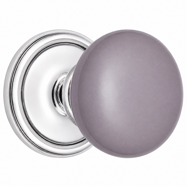 Traditional™ Rosette Door Set with Gray Porcelain Door Knobs (Several Finishes Available)